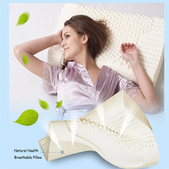 100 Natural Latex Pillow Contour Neck Pillow for Adults Dunlopillo