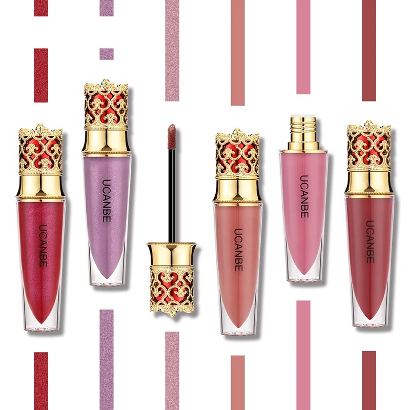 

6 Colors Luxury Crown Lip Gloss Moisturizer Lip Gloss Lasting Lip Beauty