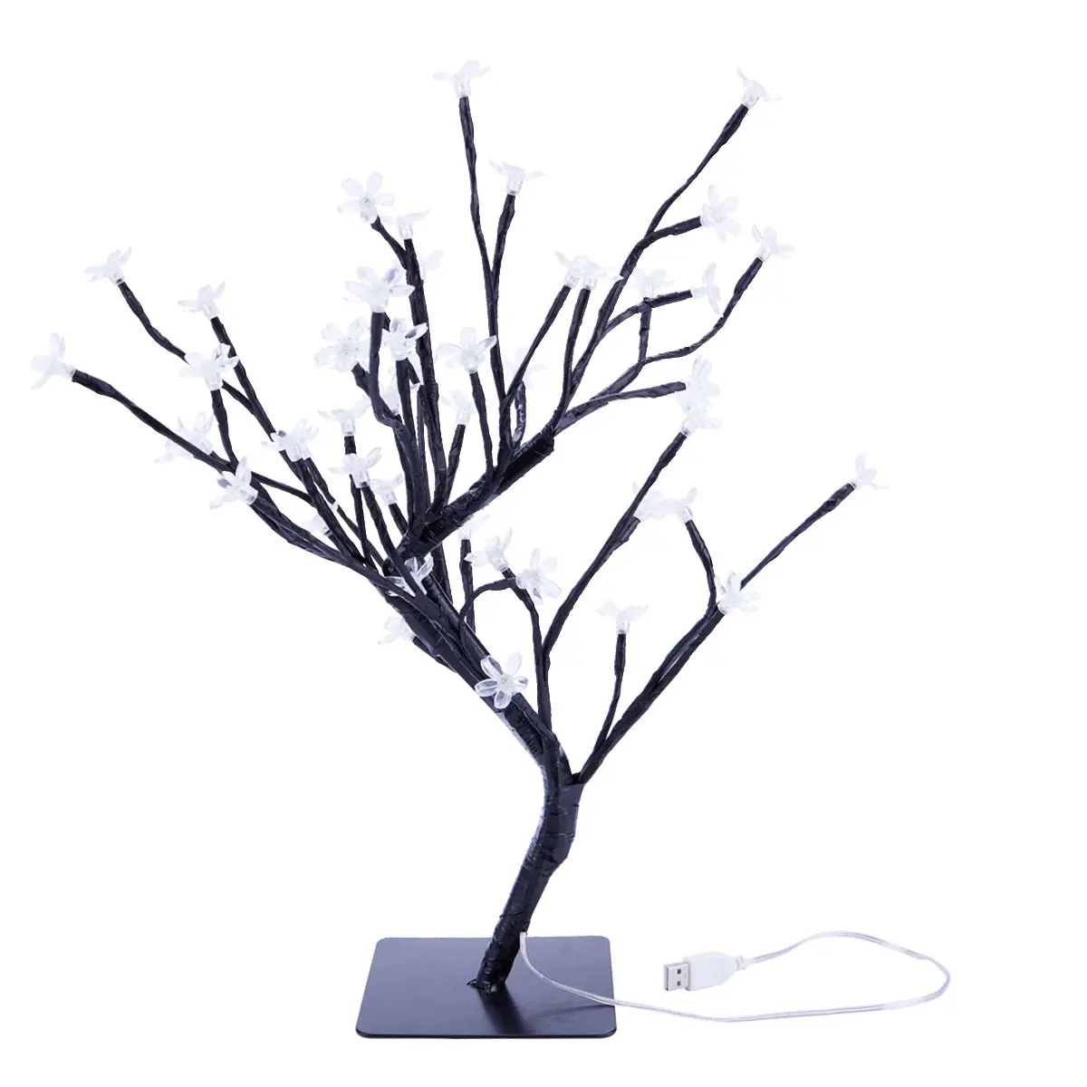 

18 Inch Cherry Blossom Bonsai Tree, 48 LED Lights, Warm White Lights, Ideal as Night Lights, Home Gift Idea