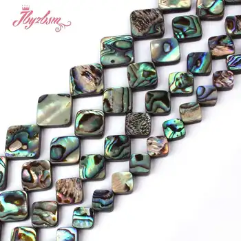 

8,10,12mm Smooth Square Multicolor Abalone Shell Beads Natural Stone Beads For DIY Necklace Jewelry Making 15" Free Shipping