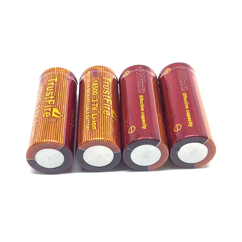 

10pcs/lot Trustfire IMR 18500 3.7V 1100mAh Lithium-ion High Drain Rechargeable Battery High Magnification 10A Batteries