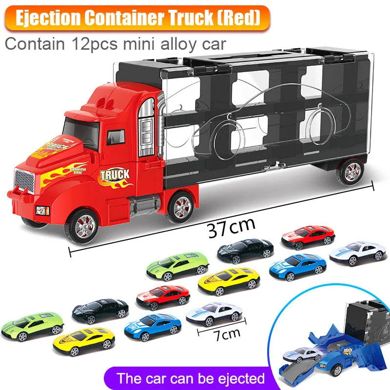 Палец рок отстрел контейнер для хранения грузовик с литья под давлением игрушка/машинка автомобиля игрушечные лошадки модель