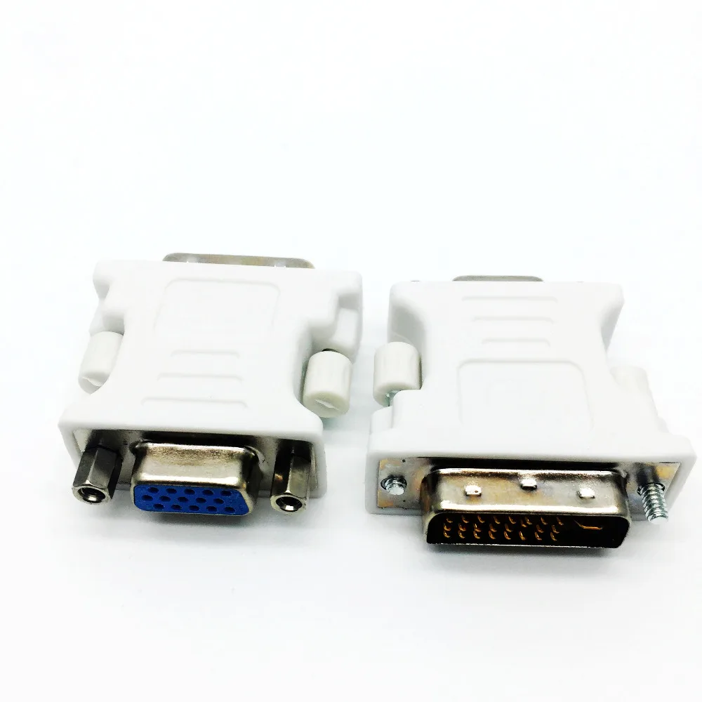 1pcs 1080P DVI DVI-I Male 24+5 Pin to VGA Female Video Converter Adapter Plug for HDTV LCD DVD Computer Projector 1pcs 1080P DVI DVI-I Male 24+5 Pin to VGA Female Video Converter Adapter Plug for HDTV LCD DVD Computer Projector