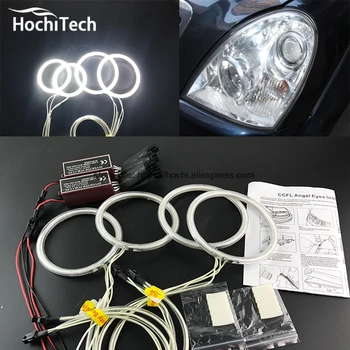 

HochiTech WHITE 6000K CCFL Headlight Halo Angel Demon Eyes Kit angel eyes light for Ssangyong Rexton 2006 to 2011