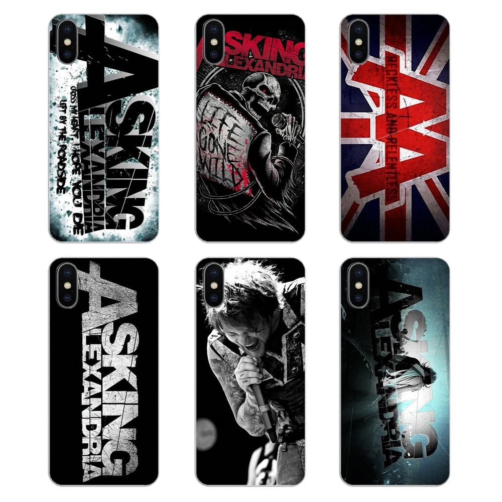 For iPod Touch iPhone 4 4S 5 5S 5C SE 6 6S 7 8 X XR XS Plus MAX UK Asking Alexandria logo Rock Band Poster Silicone Shell Covers |