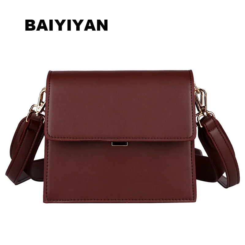 

New Women's Solid Hasp Shoulder Bag Messenger Bag Small Briefcase Package Ladies Envelope Bag Crossbody Bag