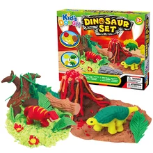 Fimo Soft динозавра комплект Поделочная глина делая DIY Kit Играть Тесто модель творческий 3D Пластилин Инструменты Super Light Clay