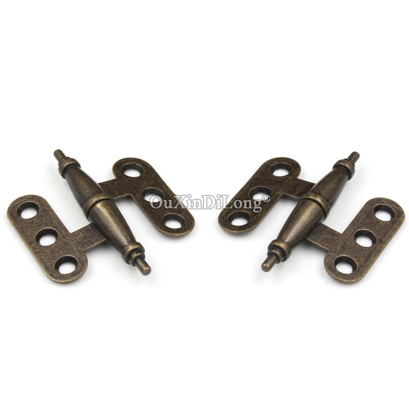 الرجعية خمر 4 أزواج الأوروبية الأثاث العتيق مفصلات دولاب خزانة خزانة مجلس الوزراء المفصلي البرونزية يتوقف