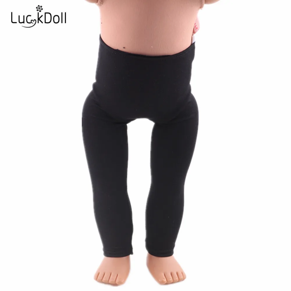 LUCKDOLL Новые повседневные однотонные леггинсы подходят для 18 дюймов американский