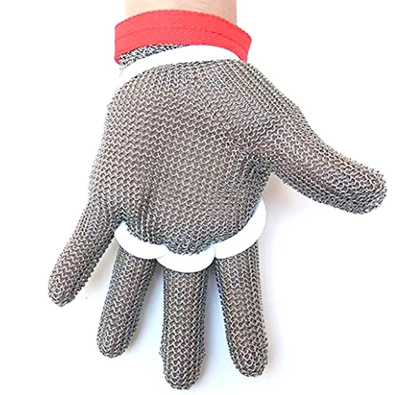 Anti Cut Gloves Cut Resistant Gloves Protective Gloves 100% Stainless Steel Ring 304 Cut Resistant Butcher Protective Mesh Meat Gloves