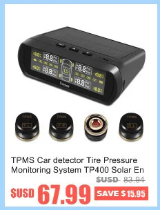 CAREUD U912 авто беспроводной TPMS система контроля давления в шинах с 4 датчиками ЖК-дисплей Встроенный монитор для Toyota