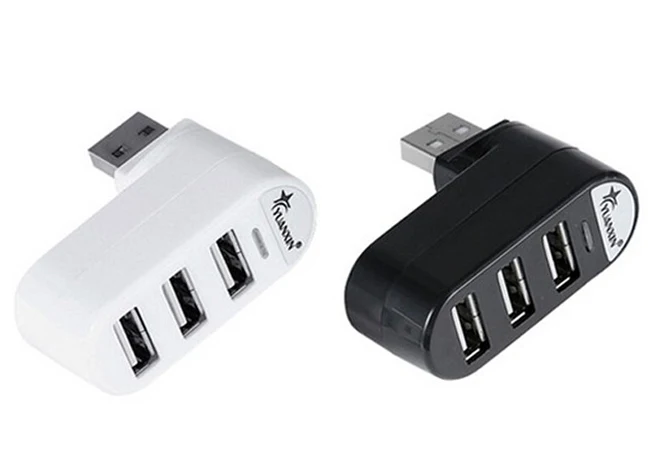 Rotatable High Speed 3 Ports USB HUB 2.0 USB Splitter Adapter for Notebook/Tablet Computer PC Peripherals
