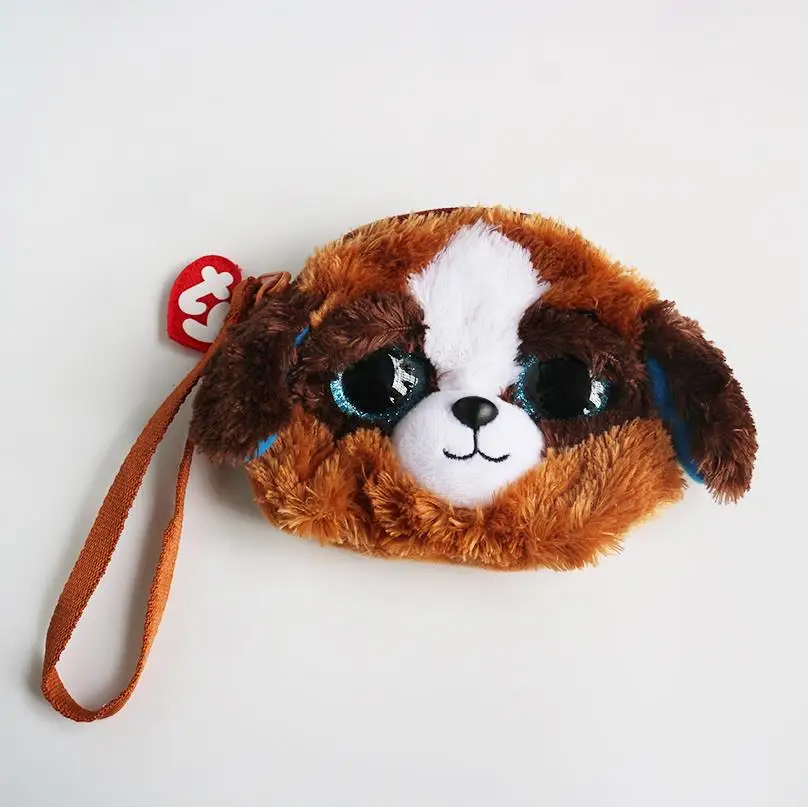 Ty Beanie Gear 5" Duke the Brown Dog Coin Purse Wallet 12cm Plush
