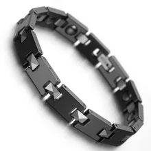 Tungsten Magnetic Hematite Mens Bracelet 8” Health Care Jewelry Wristband B1430