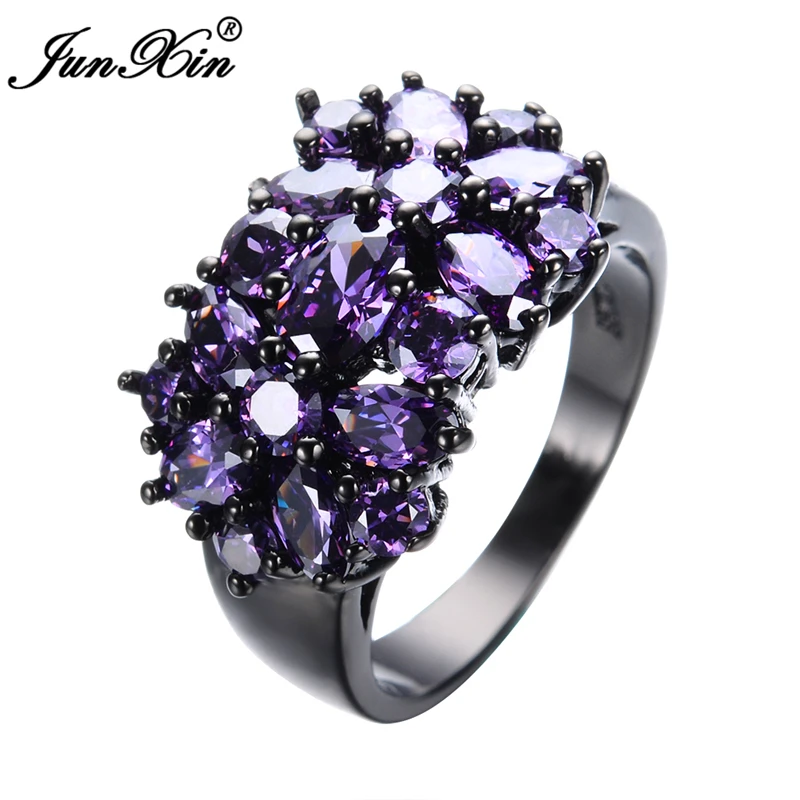 elegant purple black gold filled cz ring unique design vintage party wedding rings for women christmas - Elegant Wedding Rings elegant purple black gold filled cz ring unique design vintage party wedding rings for women christmas - Elegant Wedding Rings