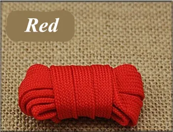 16 цветов) плоские шнурки полиэстер веревки шнурки 1 см обуви кружево с пластик советы для продажи - Цвет: Red