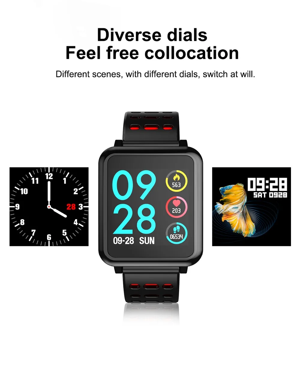 696 Q8 Smartwatch IP67 водонепроницаемое носимое устройство Bluetooth Шагомер монитор