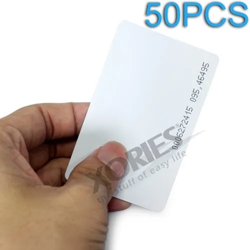 

HOMSECUR NEW 50pcs125K Thin RFID Proximity ID Card For Access Control And Time Clock Use