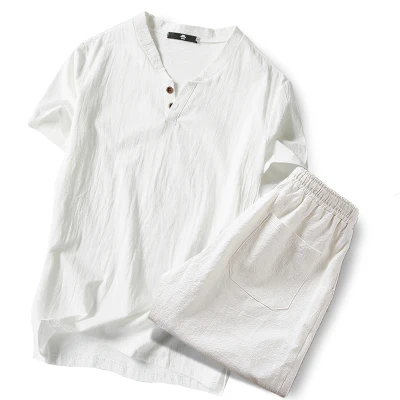 Плюс размер Mens мужской пуловер льняные рубашки с коротким рукавом летние мужские качественные повседневные рубашки Slim fit Плотные хлопковые рубашки TZ26
