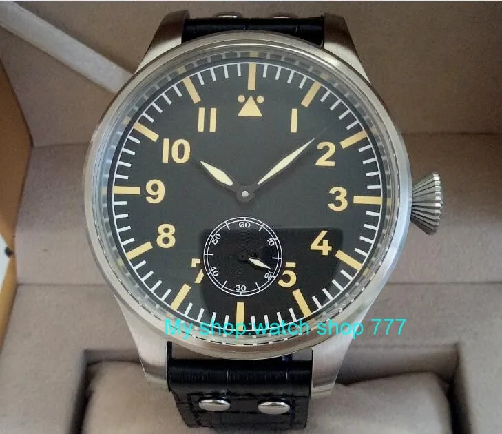 

55 mm very big dial PARNIS Asian 6498 Mechanical Hand Wind Mechanical movement men watches Mechanical watches 288a