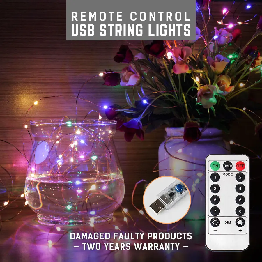 

3pcs 5M USB Fairy light Remote Control Christmas Party light LED Remote Control Tree Music String Fairy Lights Decor Lighting