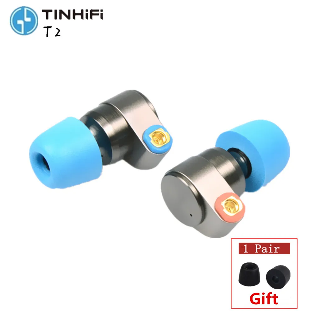 TIN Audio T2 earphones dual dynamic drive HIFI bass earphone DJ metal