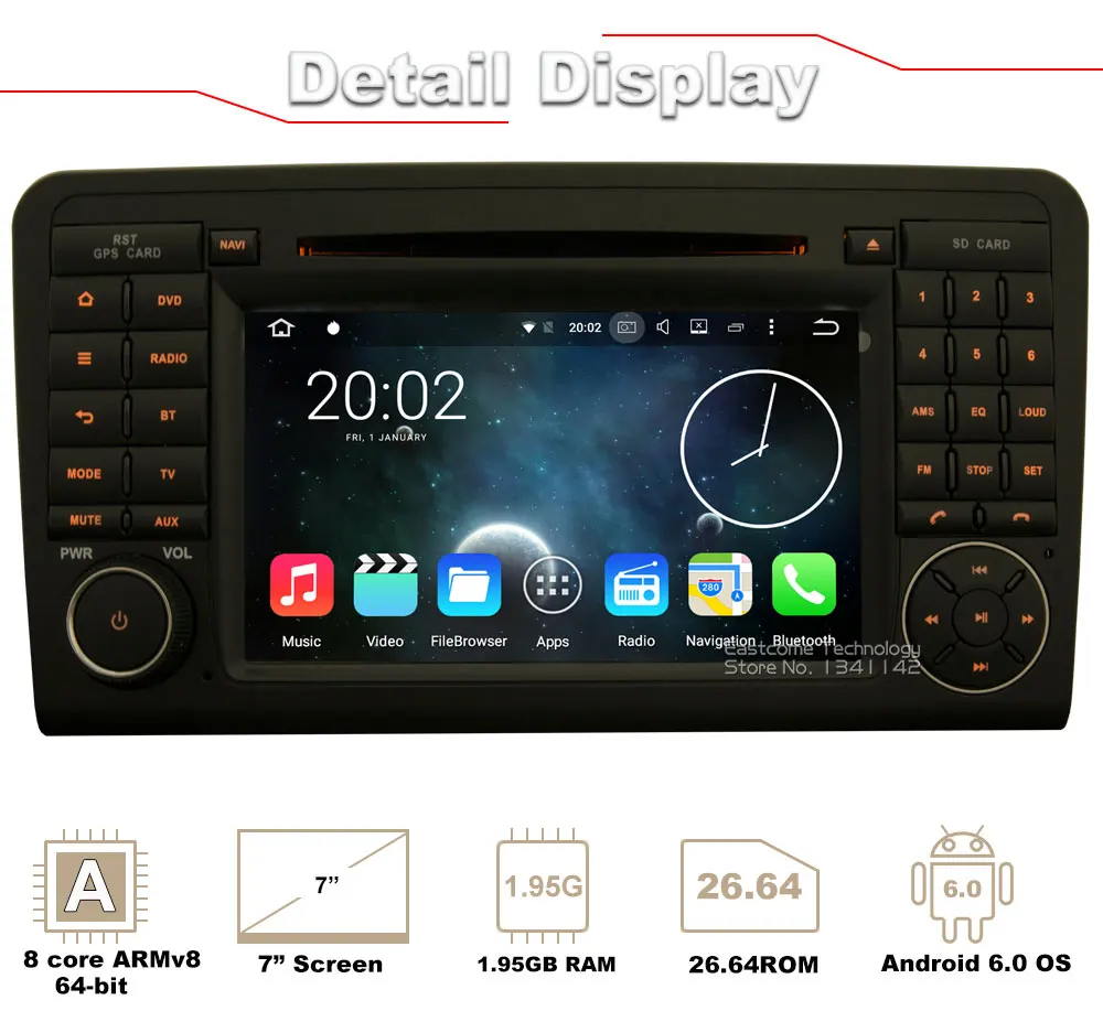 Perfect Octa Core 8 Core Android 6.0 Car DVD Player For Benz ML CLASS W164(2005-2012) ML300 ML320 ML350 ML450 ML500 ML63 With Radio GPS 1 Perfect Octa Core 8 Core Android 6.0 Car DVD Player For Benz ML CLASS W164(2005-2012) ML300 ML320 ML350 ML450 ML500 ML63 With Radio GPS 1