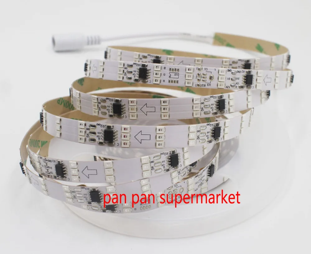 2835 RGB 180LED/M трехрядная Светодиодная лента 1903 IC Dream Color 12 V не водонепроницаемая 256