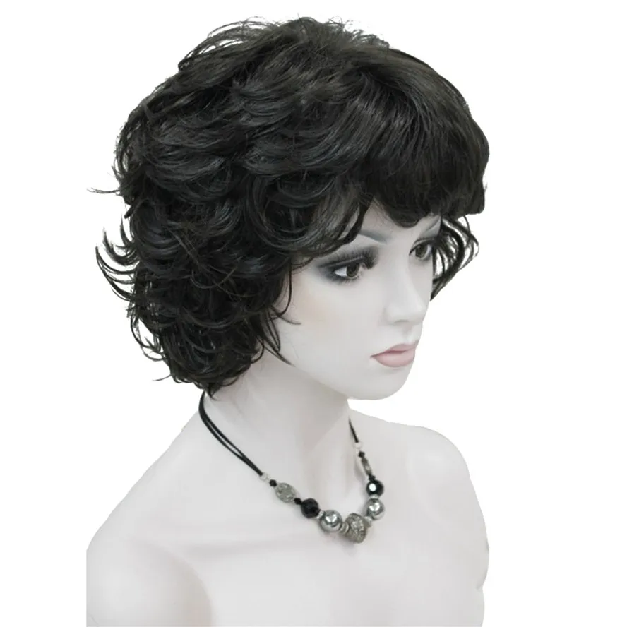 Wolegofur Kupit Strongbeauty Zhenskie Iskusstvennye Pariki Chernyj Korichnevyj Naturalnyj Korotkie Vyushiesya Volosy Sinteticheskij Polnyj Parik 18 Cvet Prodazha Deshevo