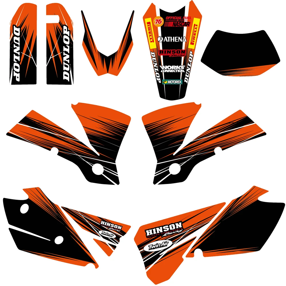 Для KTM SX EXC 125 200 250 300 400 450 525 2004 наклейка комплект Мотокросс команда Графический