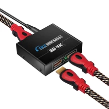 [Обновленная версия] 4K HDMI сплиттер HDCP V1.4 питание HDMI сплиттер 1X2 HDMI сплиттер для Full HD 1080P Поддержка 4 K/2 K и 3D Re