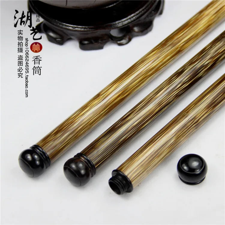 Коричневый бамбуковый золотой шелк и ладан-цилиндр, соединенный с благовонием, парфюмерная труба, вручную отполированная Учительская техника, подарки
