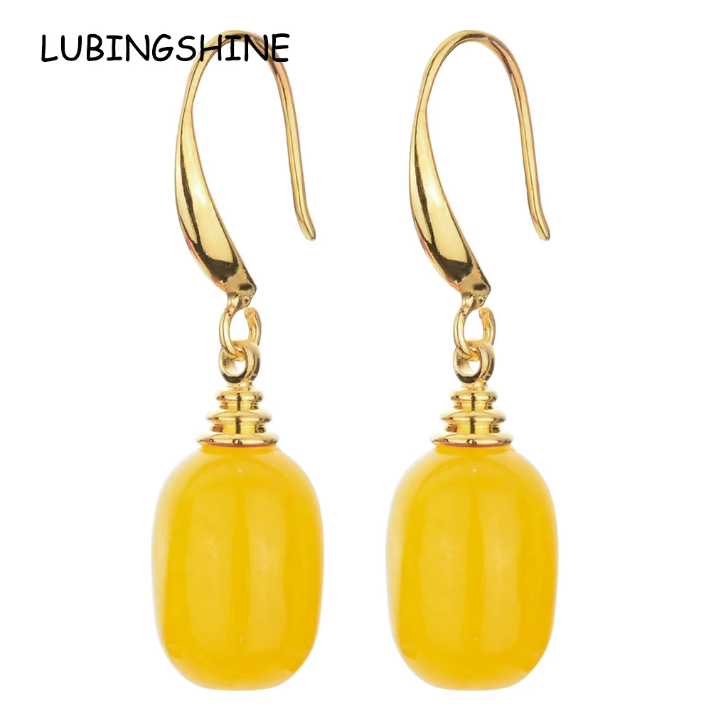 

Bohemian Water Drop Round Crystal Natural Stone Pendant Dangle Earring for Women Girl Jewelry