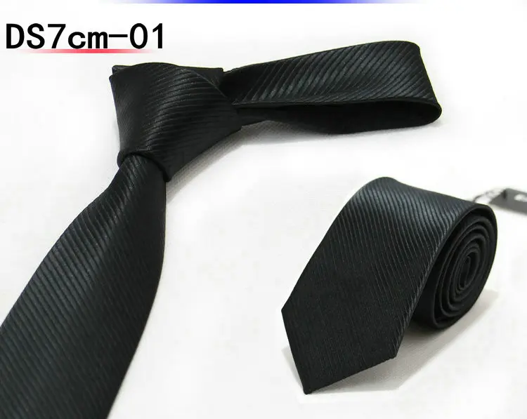 Заводские Классические мужские галстуки 7 см в полоску из полиэстера и шелка, Формальные Галстуки для жениха, свадебные, деловые галстуки, модные галстуки - Цвет: 01