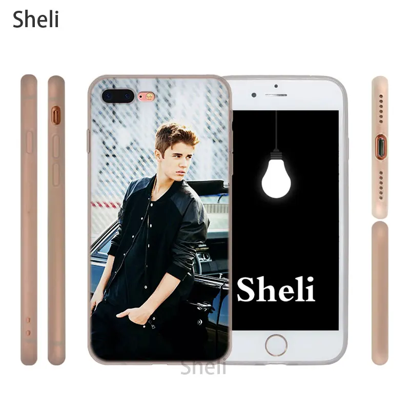 SHELI Super Star justin bieber Fashion Frosted Softness Transparent case cover for iPhone X XS XR MAX SE 5 5s 6 6s 7 8 Plus