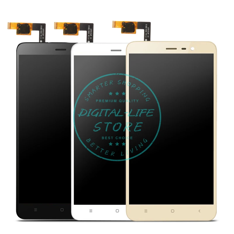ЖК дисплей с дигитайзером для Xiaomi Redmi Note 3 Pro средняя рамка Полная панель