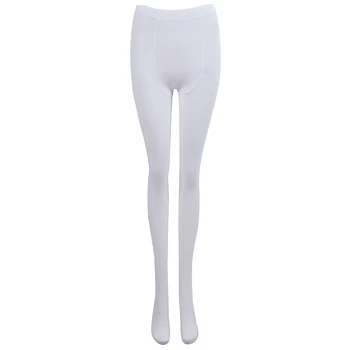 

White Tender Solid Color Velvet Pantyhose For Women