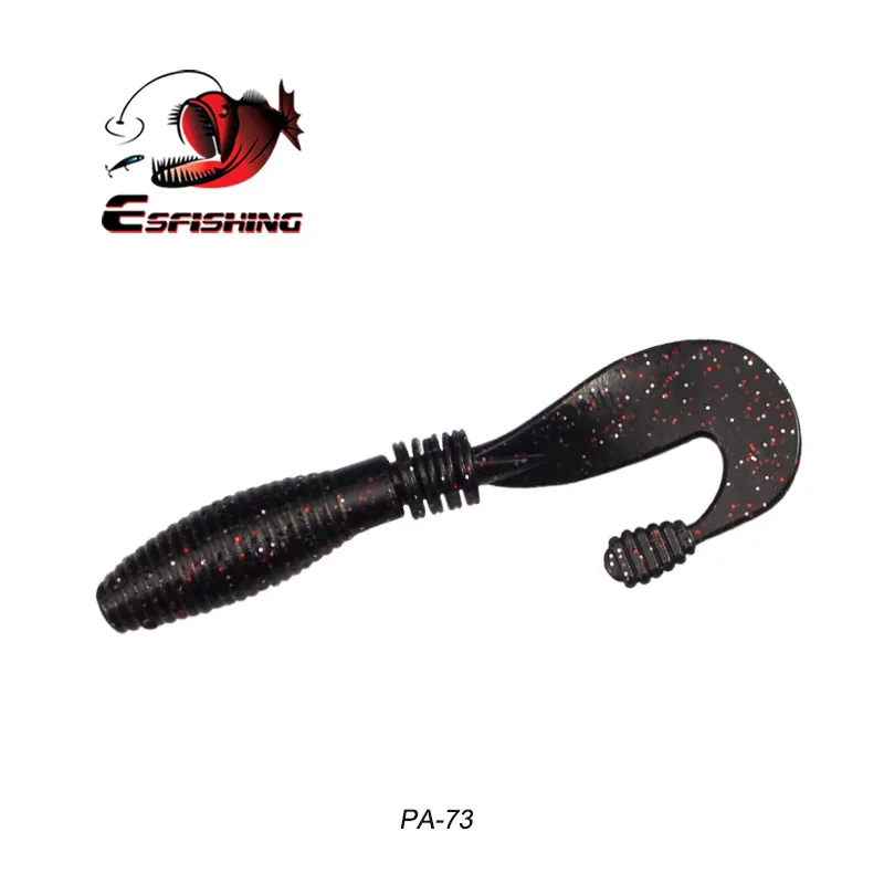 PA73 ESFISHING счетчик Grub 5 шт. 100 мм мягкая приманка искусственные приманки для рыбалки на карпа приманка кренкбейт Whopper поппер сома - Цвет: PA73