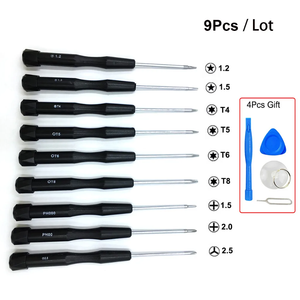 3/9 шт 5 Star 0 8 1 2 Phillips Torx T4 T5 T6 T8H Набор отверток для IPhone 7 MacBook Air & Pro Laotop разборка|screwdriver