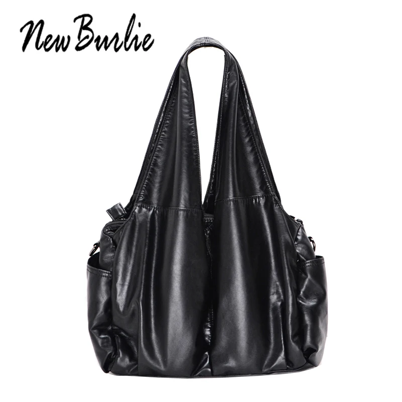  2019 PU hobo Luxury top-handle ladies Handbag Women Shoulder Bags soft messenger satchel Bags Leath - 32888251023