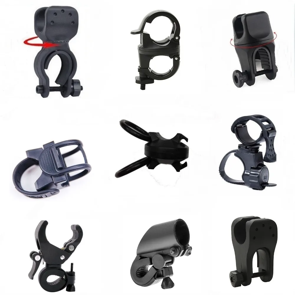 

AloneFire 360 Degree Rotation Cycling Bike Flashlight Holder Bicycle Light Torch Mount LED Head Front Lamp Headlight clip