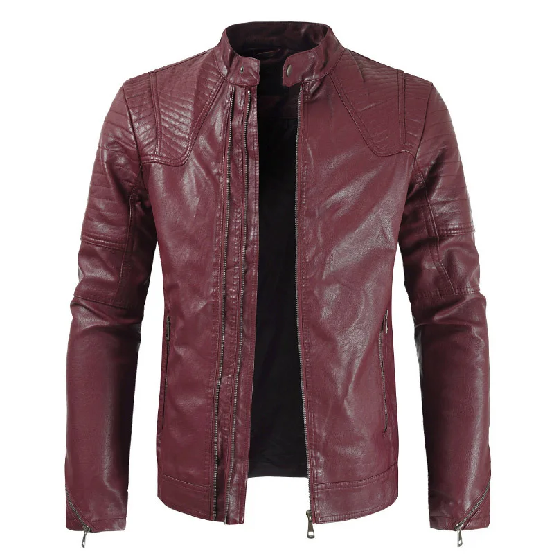 Dropshipping Mens Leather Jacket Spring Autumn Men's Casual Motorcycle PU Leather Jacket Coat Male clothes jaqueta de couro Dropshipping Mens Leather Jacket Spring Autumn Men's Casual Motorcycle PU Leather Jacket Coat Male clothes jaqueta de couro