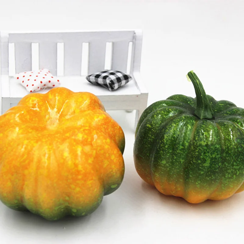Artificial Pumpkins Foam Pumpkins Kids' Kitchen Toys Squishy Food Pretend Fake Foam Halloween Party Dining Room Decorative