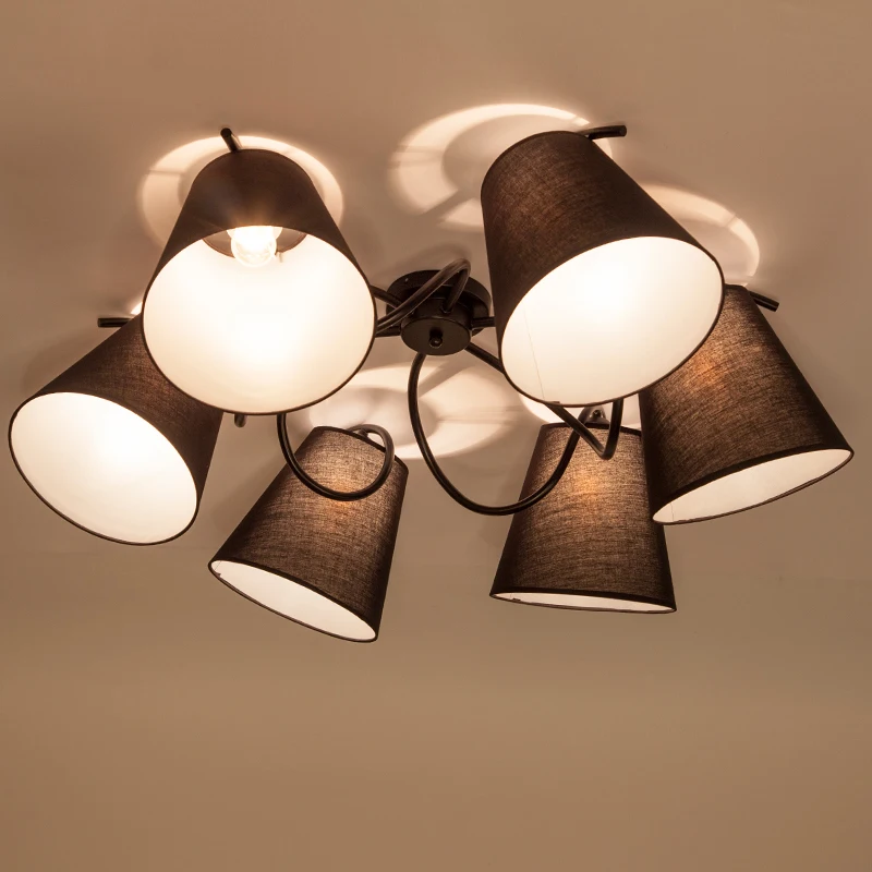 

Simple modern iron art fabric Led ceiling lights plafond lamp for home living room lights ceiling light fixture Kitchen lamps