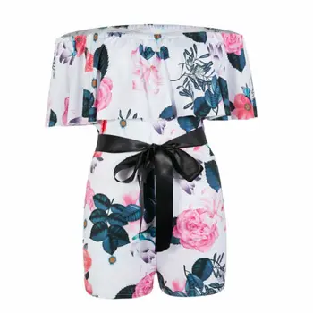

Women Casual Sleeveless Bodycon Club Tights Floral Playsuit Summer