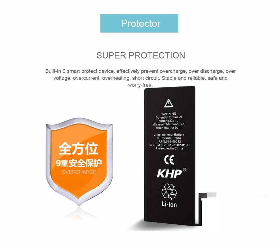 NEW 2017 100% Original KHP Phone Battery For iPhone 6S Capacity 1715mAh Repair Tools 0 Cycle Replacement Batteries Sticker (16)