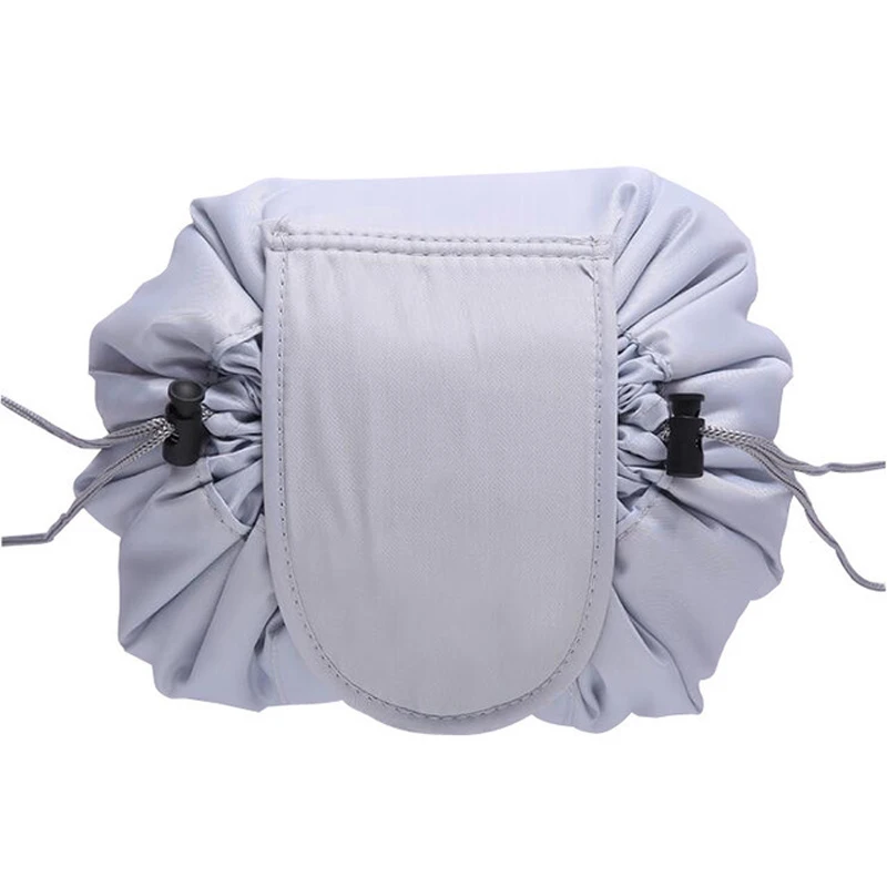

10PCS / LOT Fashion Magic Drawstring Cosmetic Pure Color Women Drawstring Bag Makeup Pouch Toiletry Kit Storage