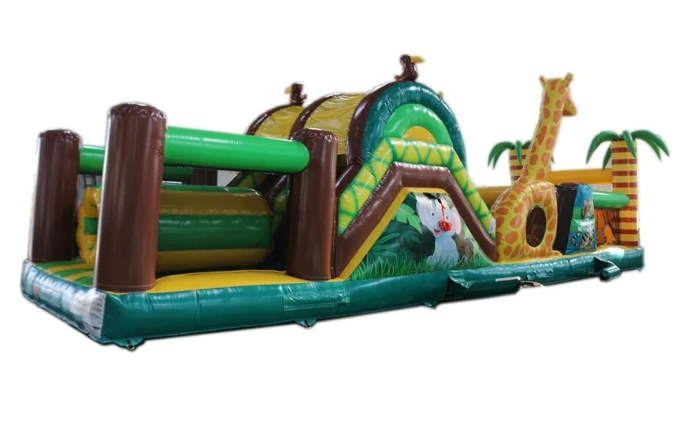 

Commercial Grade Giraffe Inflatable Obstacle Course Bounce House