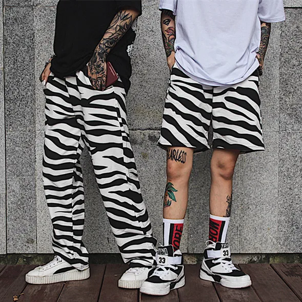 Корейский стиль ulazzang в стиле Харадзюку BF Wind Wild Vintage Zebra хип хоп свободные мужские и