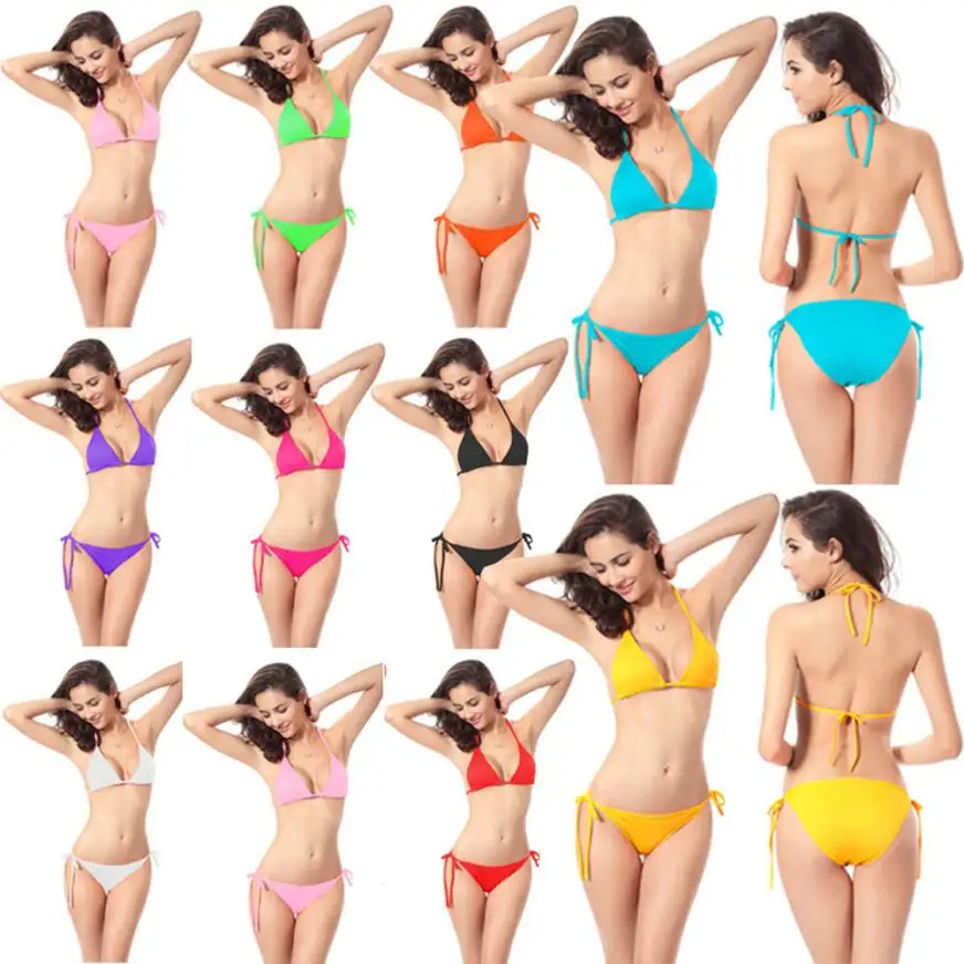

Beautiful Bikini 1 Set Women Bandage Hot Sale Attractive Push-up Bra Swimsuit Cut Out Summer Sexy Beach Bathing Suit Swimwears